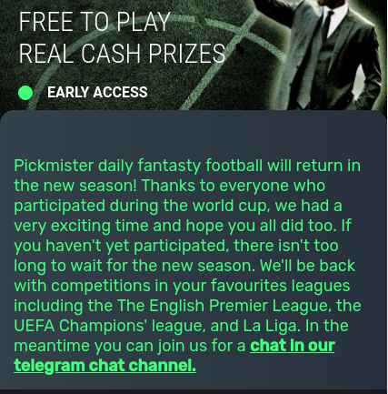 Early access announcement